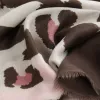 This leopard print pink striped scarf is a warm autumn and winter pure cotton knitted sweater that is fashionable and versatile for women Application Scenario